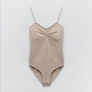 Zara 100 cashmere bodysuit New with tags NWT